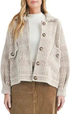 Lola Plaid Sweater Jacket