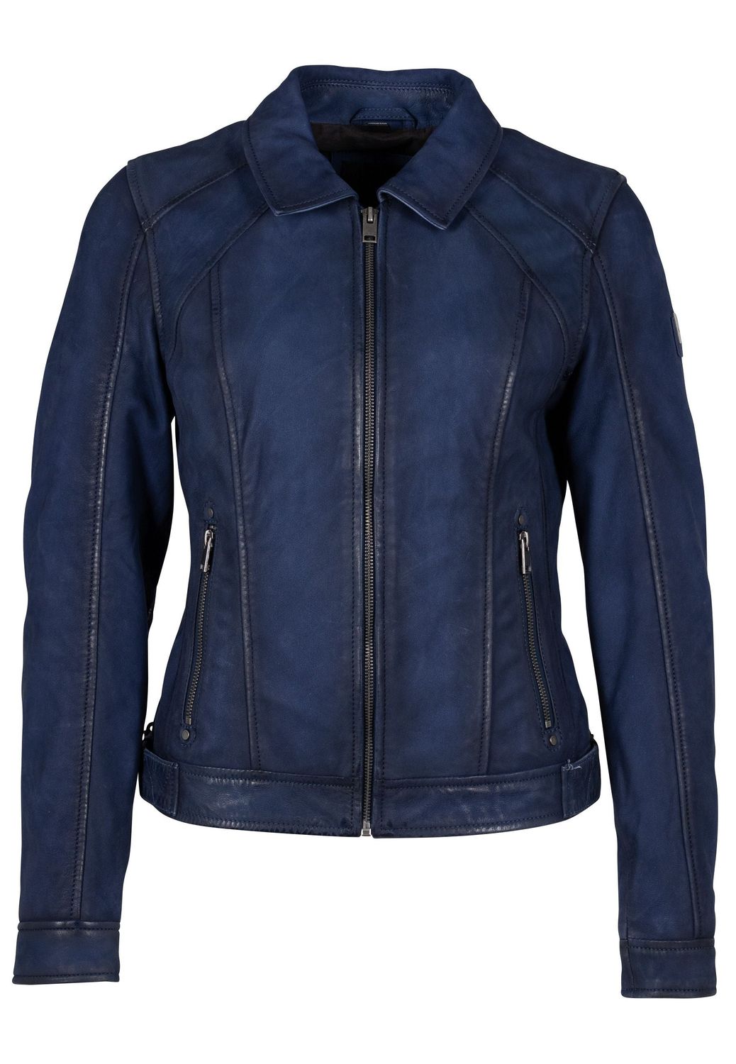 Sunny Leather Jacket in Blue