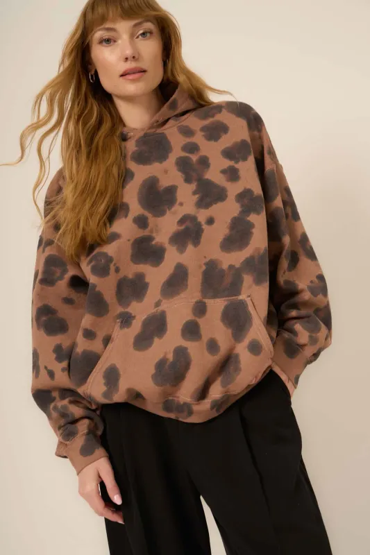 Wildin Leopard Tie Dye Hoodie