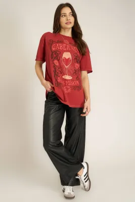 Cabernet Relaxed Tee - Sherry