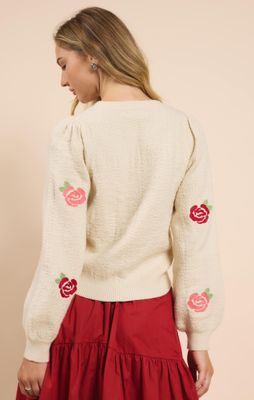 Smell the Roses Embroidered Sweater