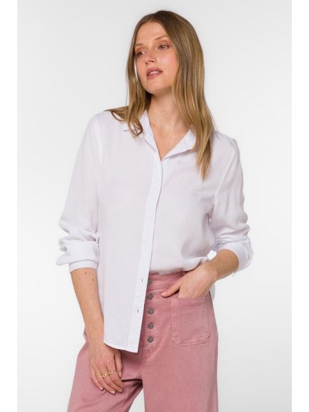 Leila Optic White Button-up