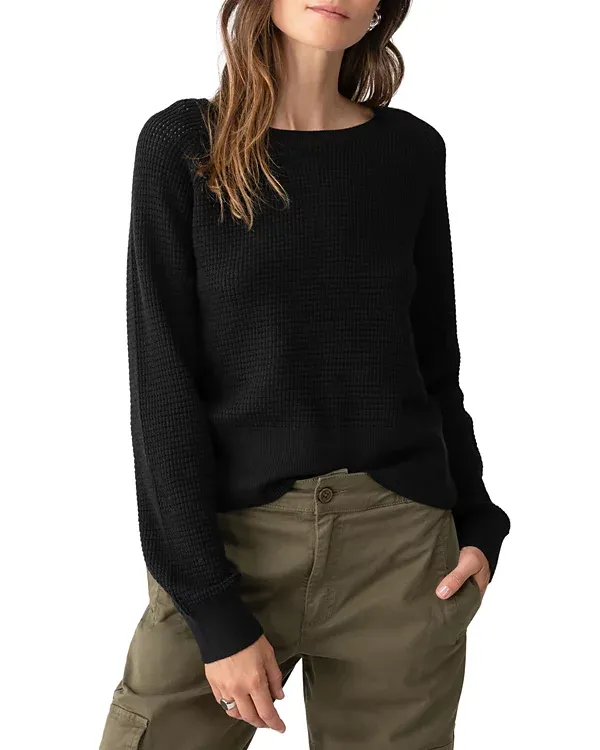 Open Knit Sweater Black