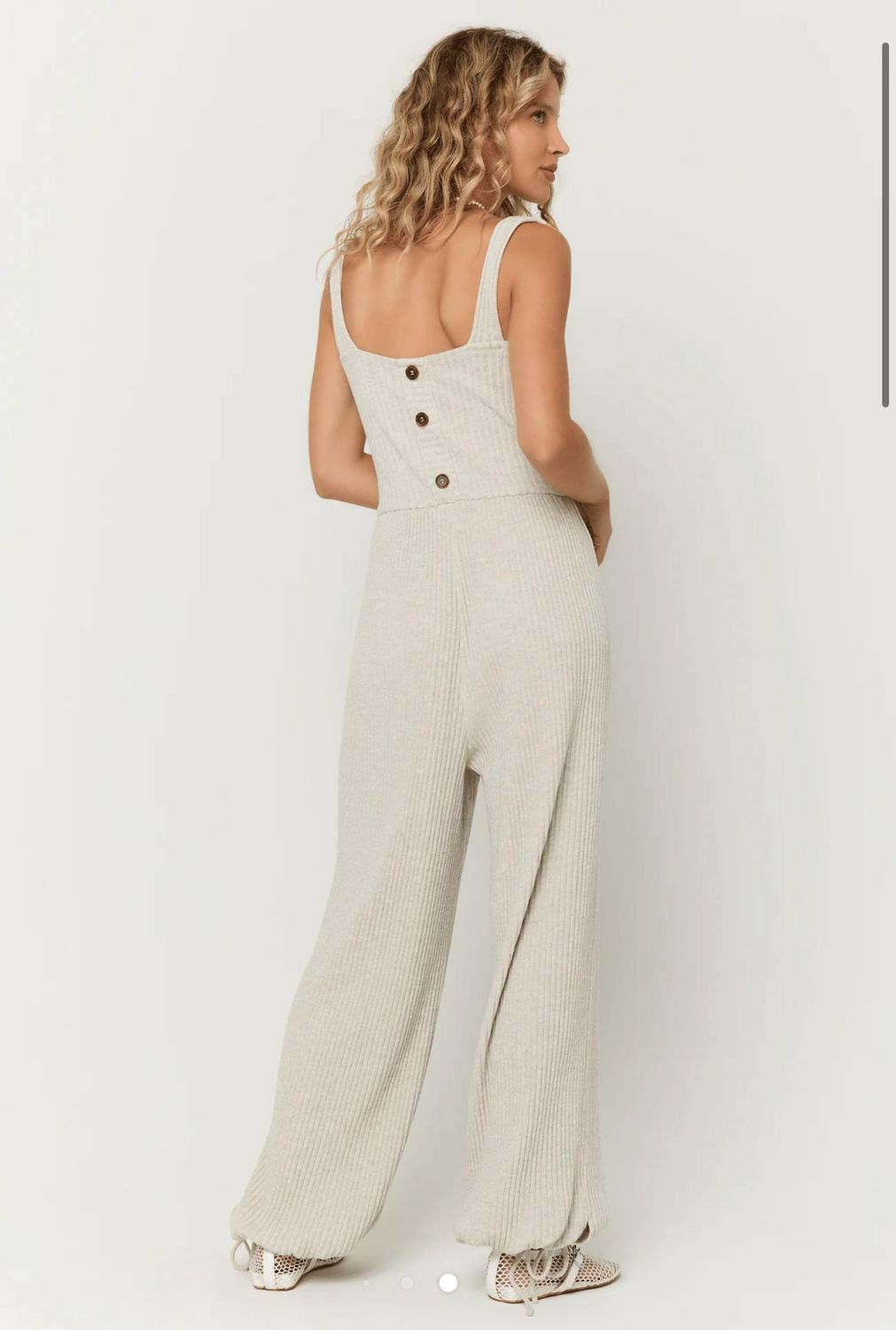 Mañana Button Back Rib Jumpsuit