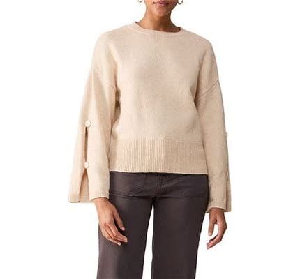 Button Sleeve Sweater