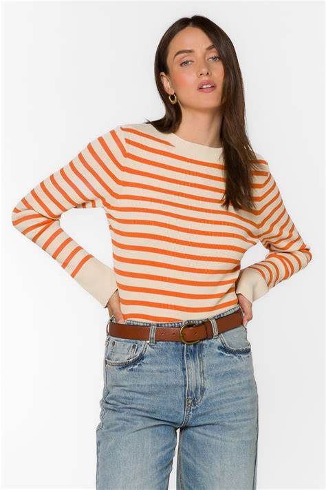 Theresa Long-sleeved in Copper stripe
