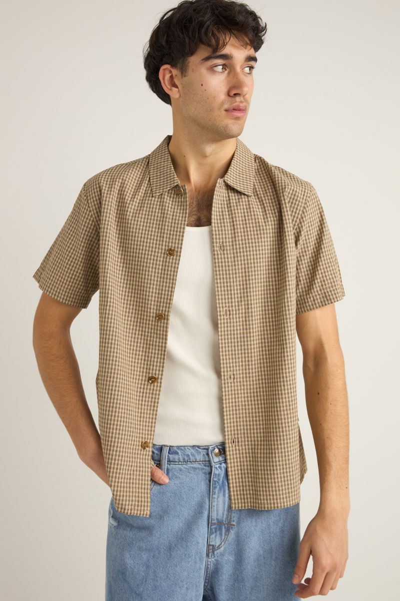 Check Short Sleeve Button-up