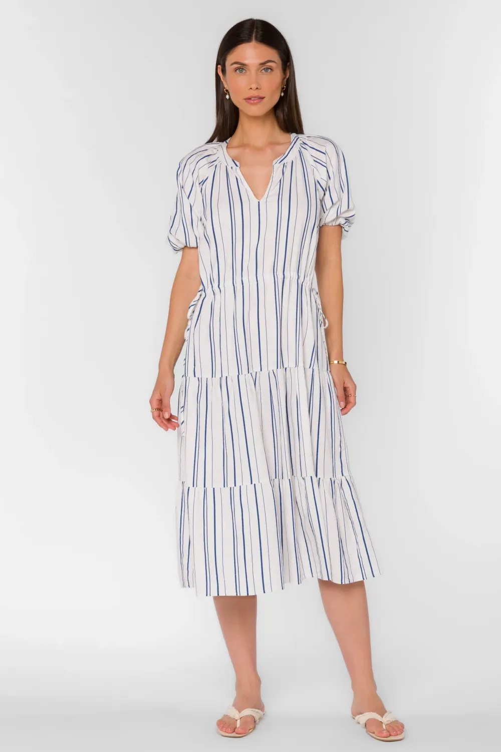 Jenneva Puff Sleeve Button Dress