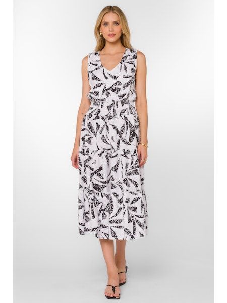 Lorenza Sleeveless V-Dress