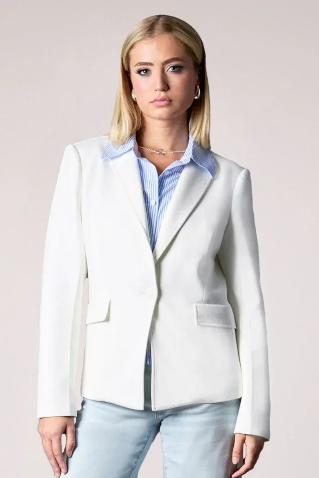 Helen Blazer w/ Pin Striped Shirt Insert