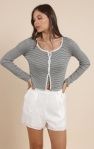 Prepster Buttoned Striped Cardigan