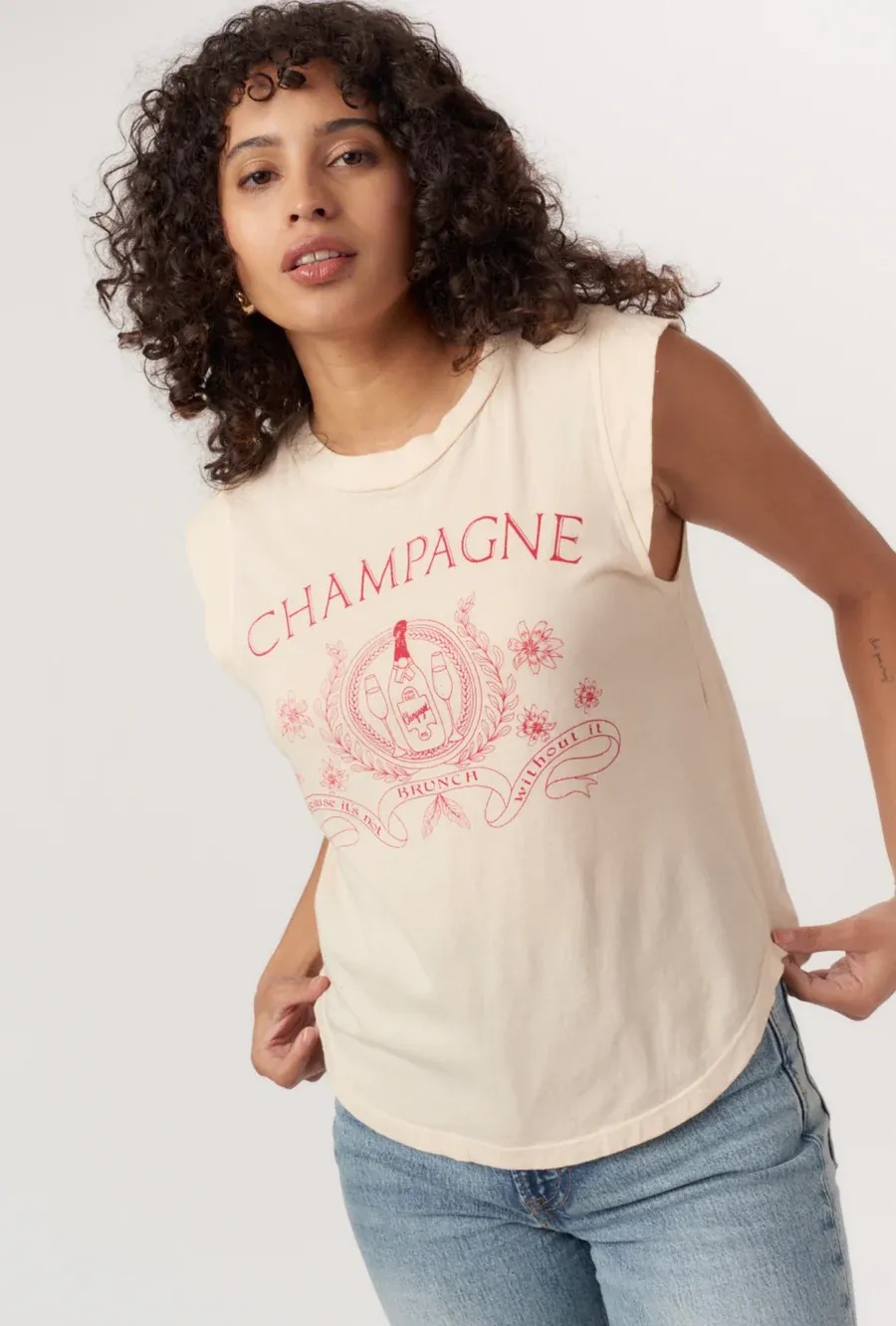 Champagne Brunch Muscle Tank