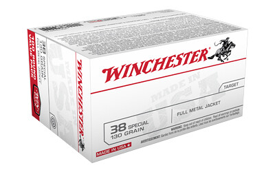 WINCHESTER 38SPL 130GR FMJ 100RDS