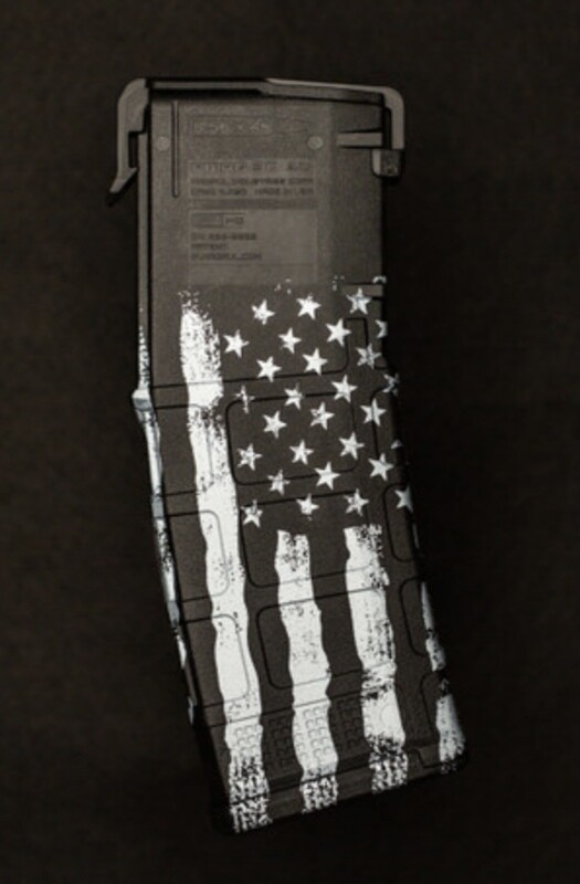 MAGPUL AR15 PMAG GEN M3 30RD B/W AMERICAN FLAG