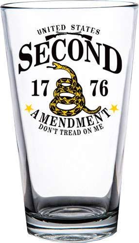 LUCKY SHOT DON’T TREAD ON ME  16oz PINT GLASS