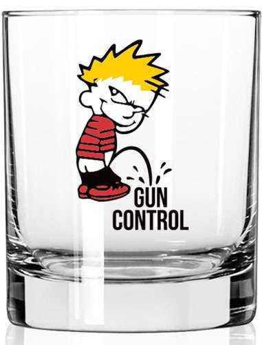 LUCKY SHOT GUN CONTROL KID 11oz ROCKS GLASS