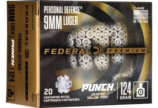 FEDERAL 9MM 124g JHP 20RDS PUNCH