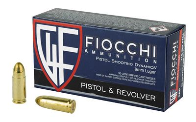 FIOCCHI 115g 9mm FMJ brass
