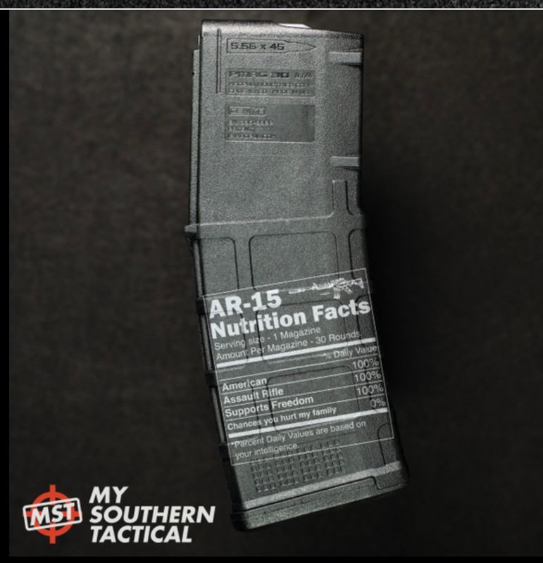 MAGPUL AR15 PMAG GEN M3 30RD  NUTRITION FACTS