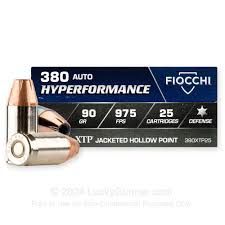 FIOCCHI 380 auto 25rds 90g HP