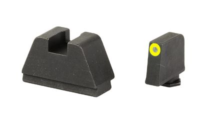 AmeriGlo, Optic Compatible Sets for Glock, Fits All Glocks, 3XL Tall, Green Tritium with LumiGreen Outline, .365" Front and .451" Rear