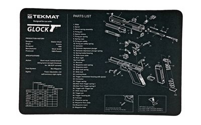 TekMat, Pistol Mat, Glock, 11&quot;x17&quot;, Black
