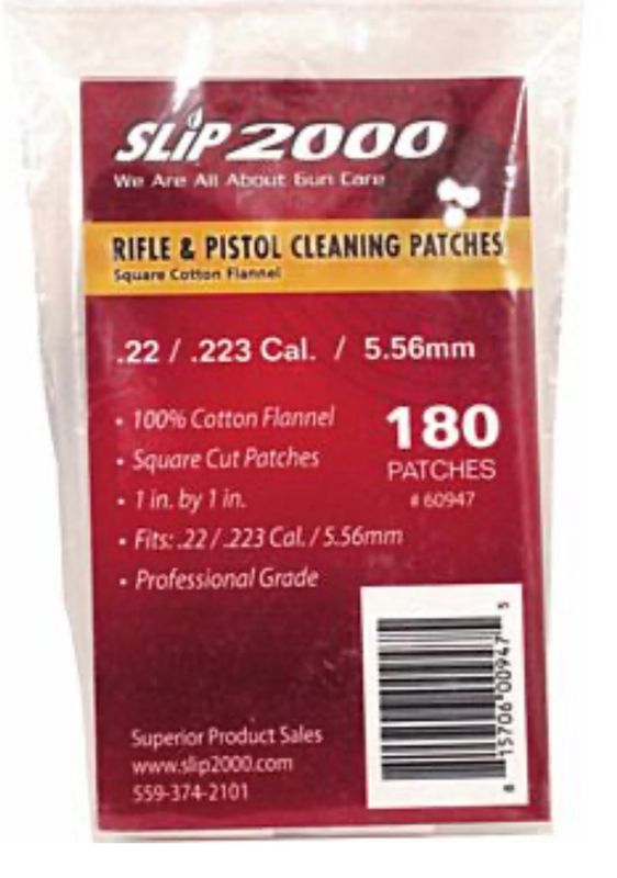 SLIP 2000 .22 CLEANING PATCHES 180