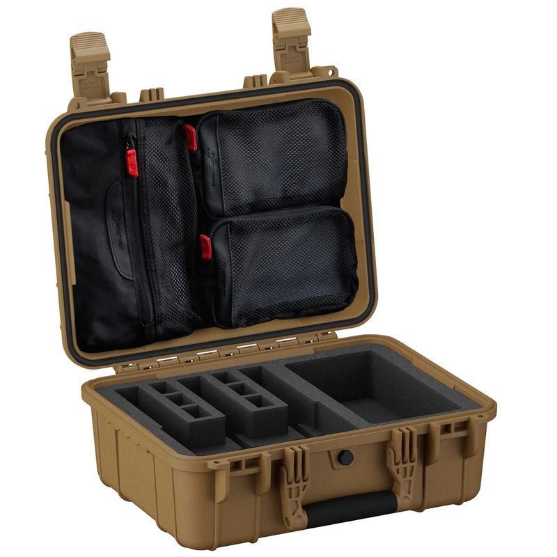 CONDITION 1 16&quot; 3 PISTOL CASE #179 FDE  W/LID ORG