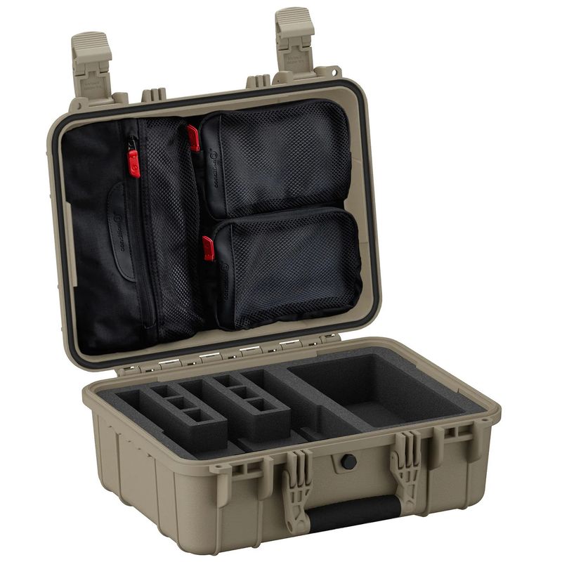 CONDITION 1 16&quot; 3 PISTOL CASE #179 TAN W/LID ORG