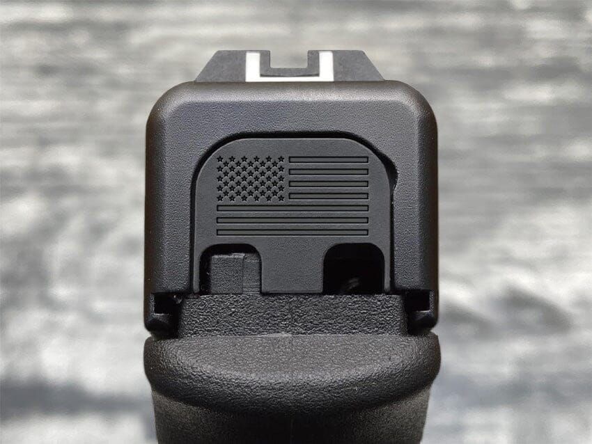 Milspin Blacked Out American Flag Slide Back Plate