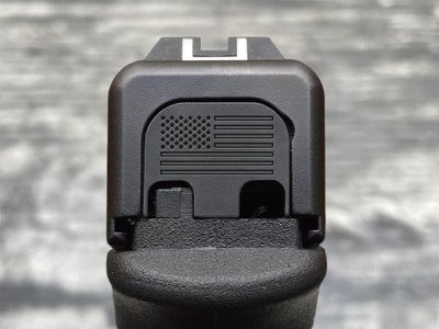 Milspin Blacked Out American Flag Slide Back Plate