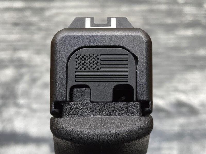 Milspin Blacked Out American Flag Slide Back Plate