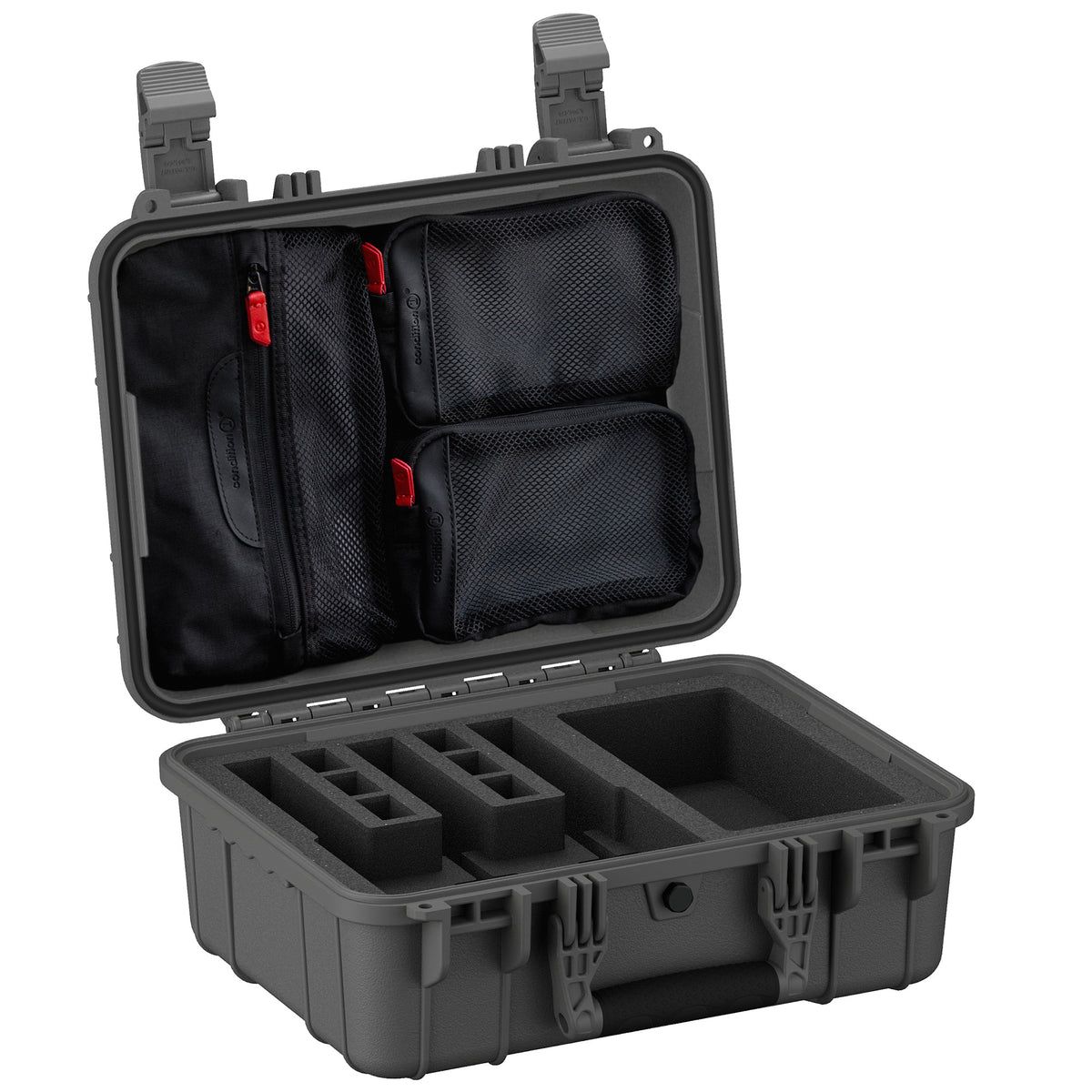 CONDITION 1 16&quot; 3 PISTOL CASE #179 GRAY W/LID ORG