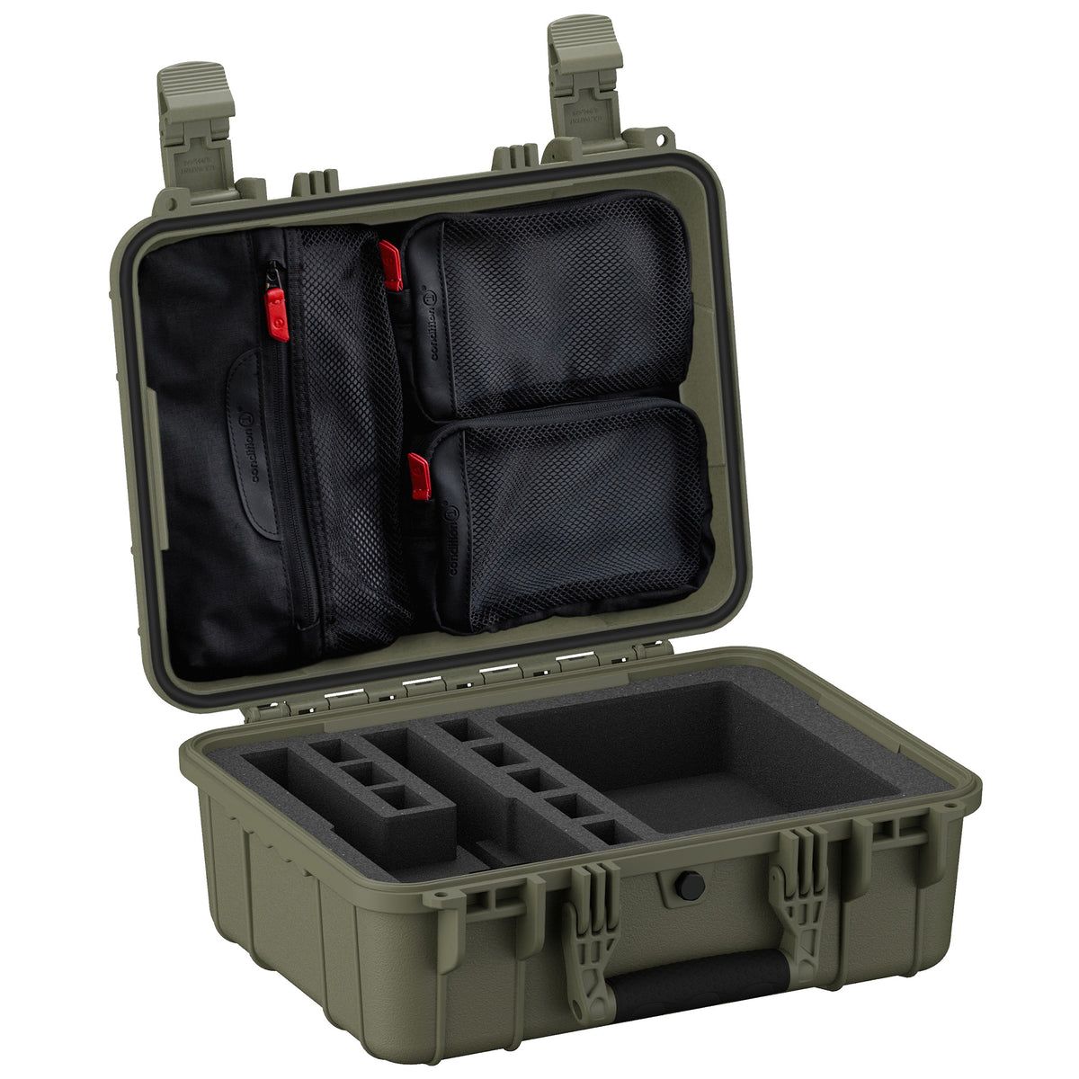 CONDITION 1 16" 2 PISTOL CASE #179 ODG  W/LID ORG