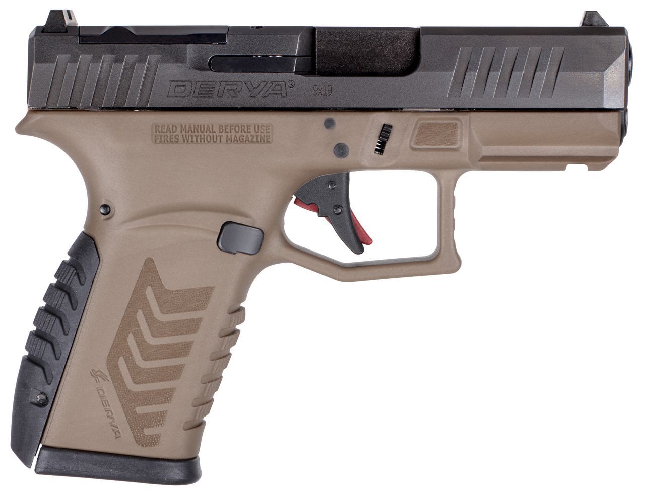 DERYA DY9Z 9MM 15+1 OR BLK/BROWN