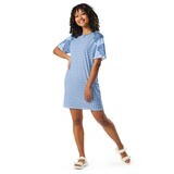 &quot;Blue Print Graphic&quot;  Mini T-shirt dress