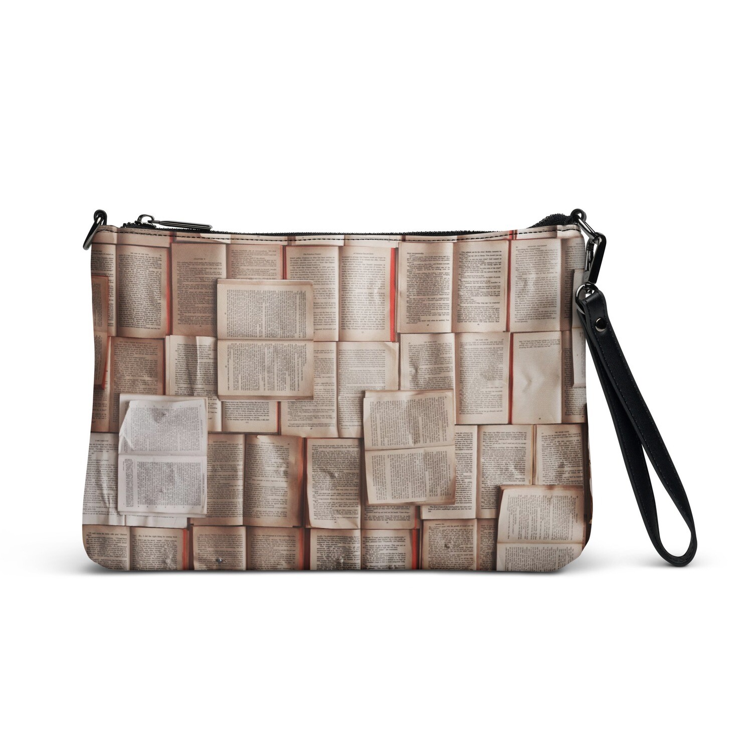 &quot;Open Book&quot; Print  - Crossbody Bag &amp; Wristlet