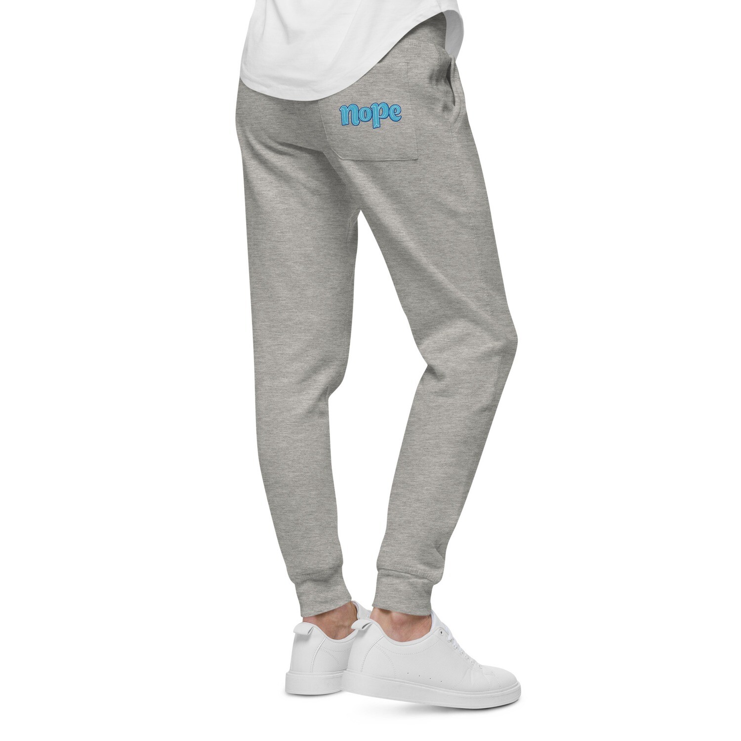 &quot;Nope&quot; Print - Unisex Men &amp; Women  Fleece Sweatpants