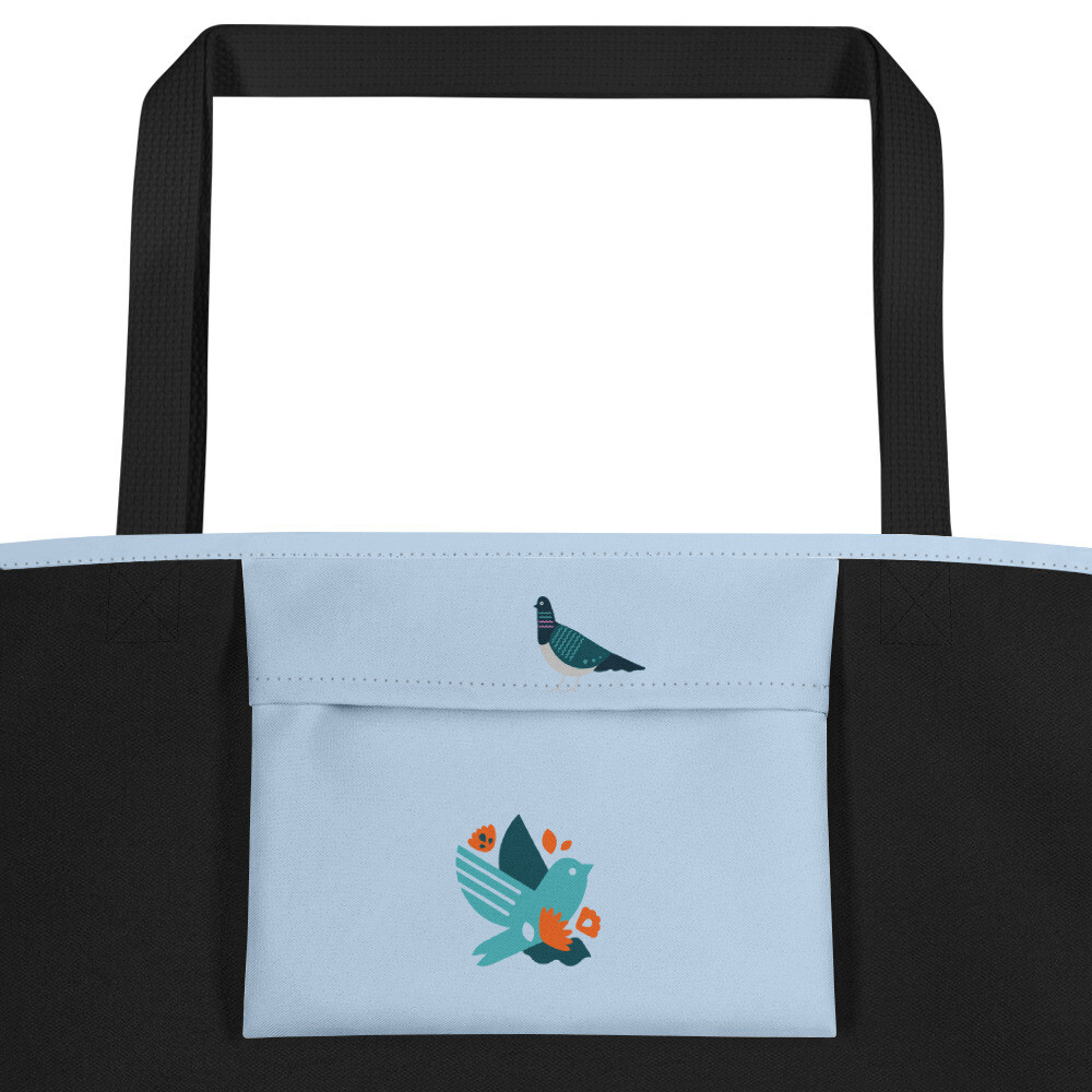 Sky Blue Paradise Bag Print -  Large Beach/Tote Bag