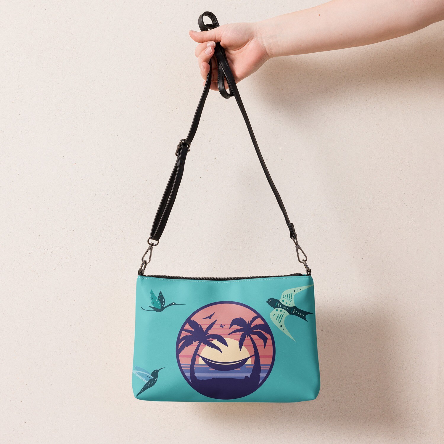 &quot;Double Print Summer Blue&quot; - Crossbody Bag