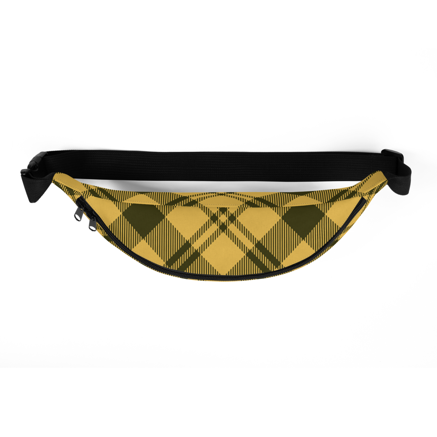 &quot;Checkers Black &amp; Yellow&quot; Print - Fanny Pack, Unisex.