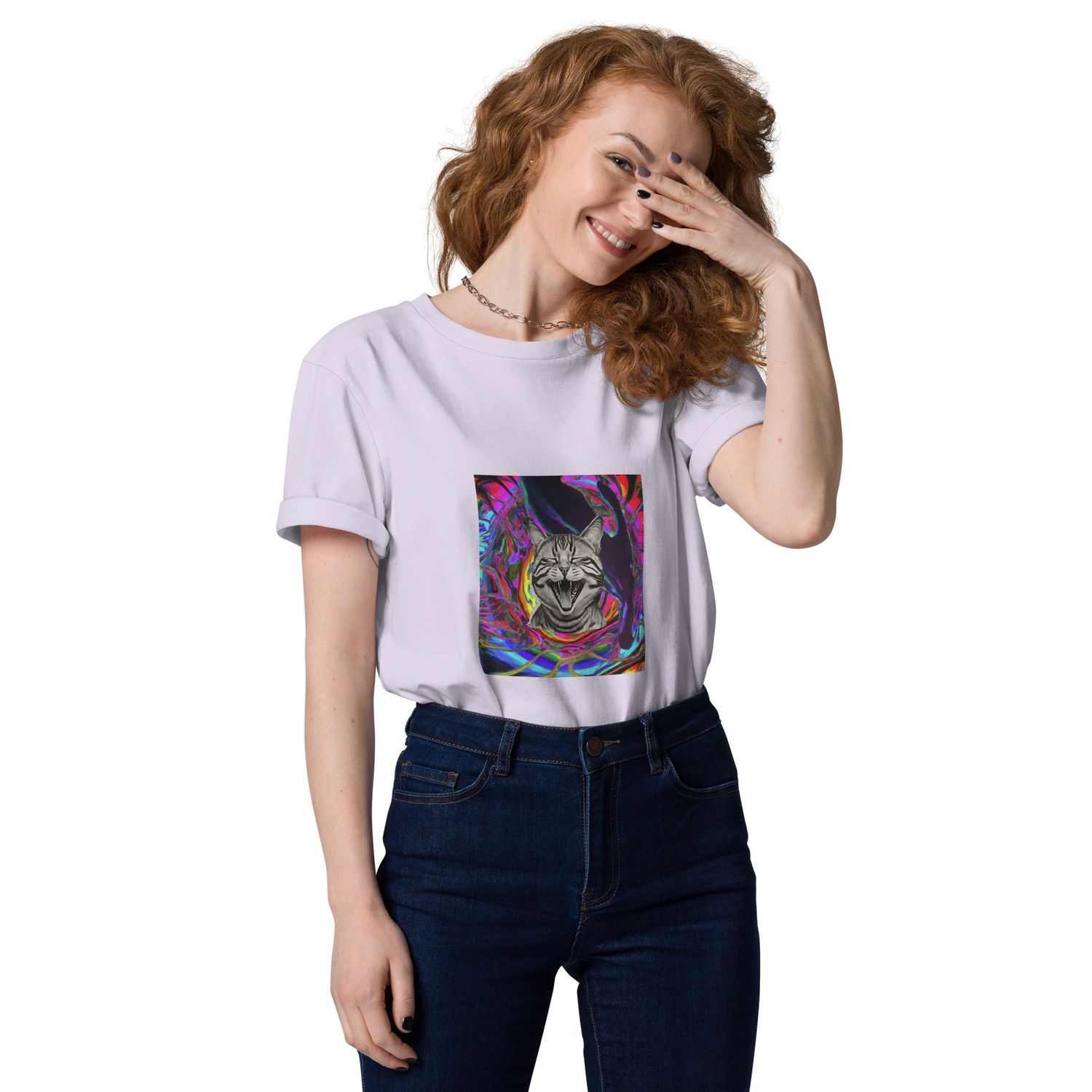 Happy Kitty Unisex Organic Cotton T-Shirt