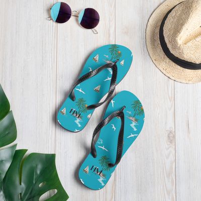 Beach island  print Flip-Flops