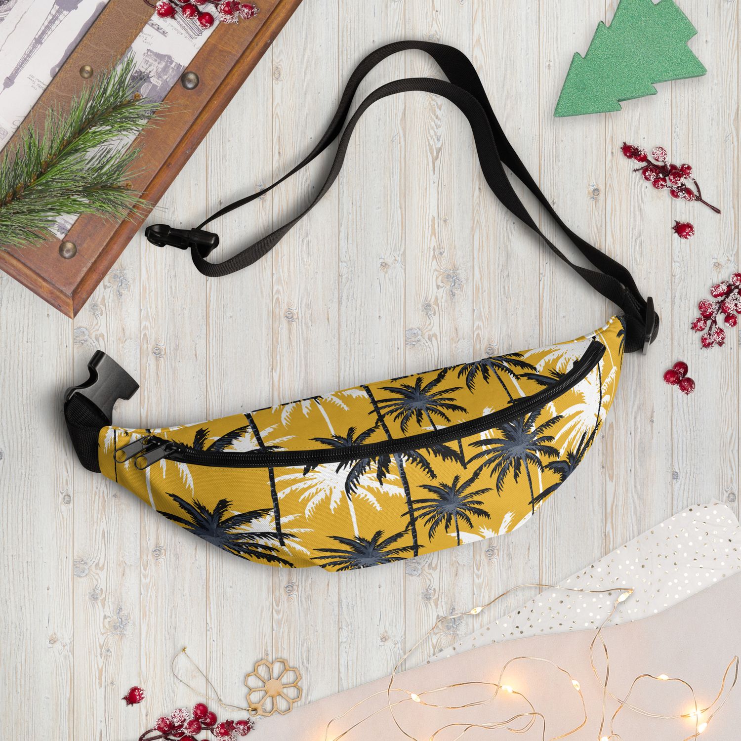 Swaying Palms Print Fanny Pack