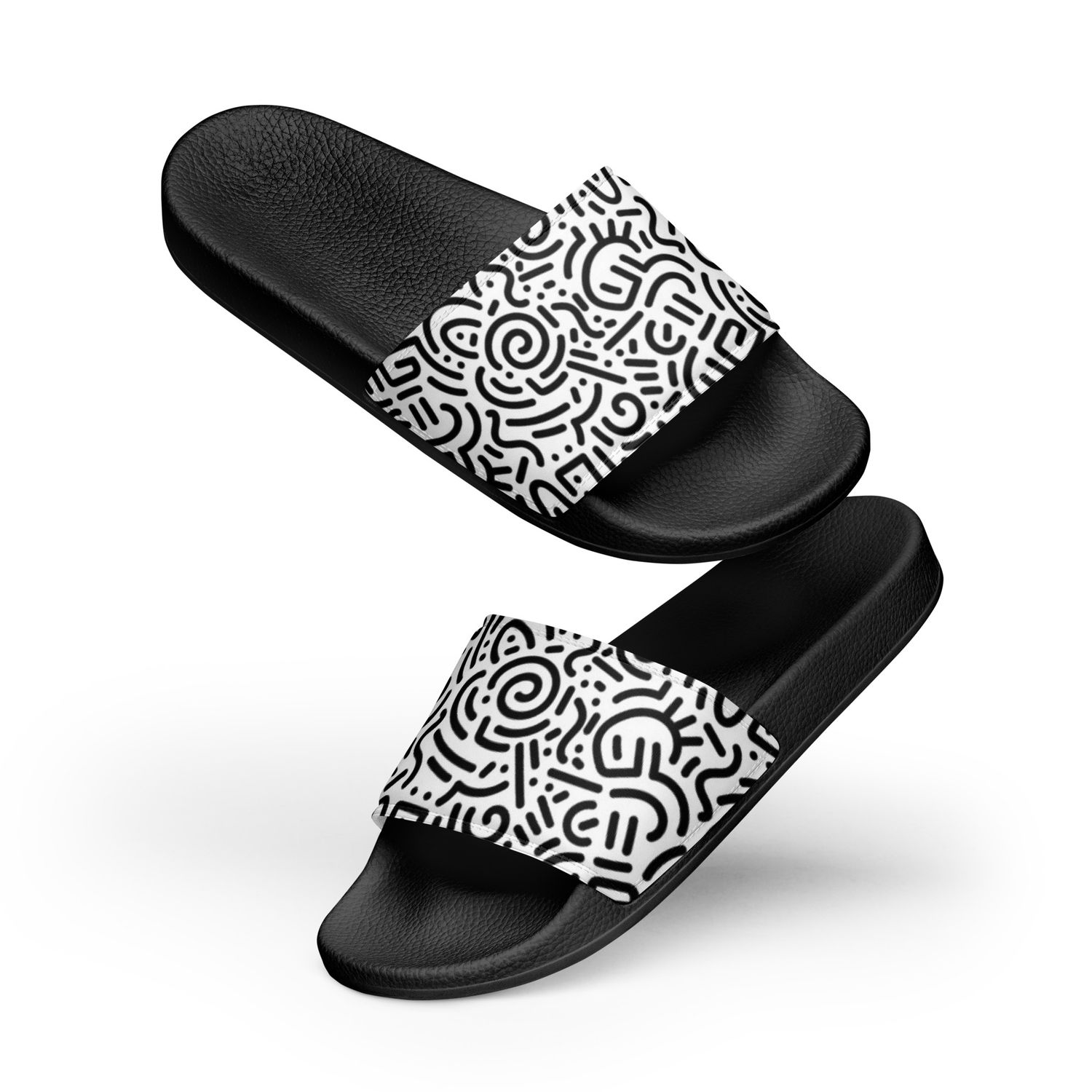 Doodle print Women&#39;s slides