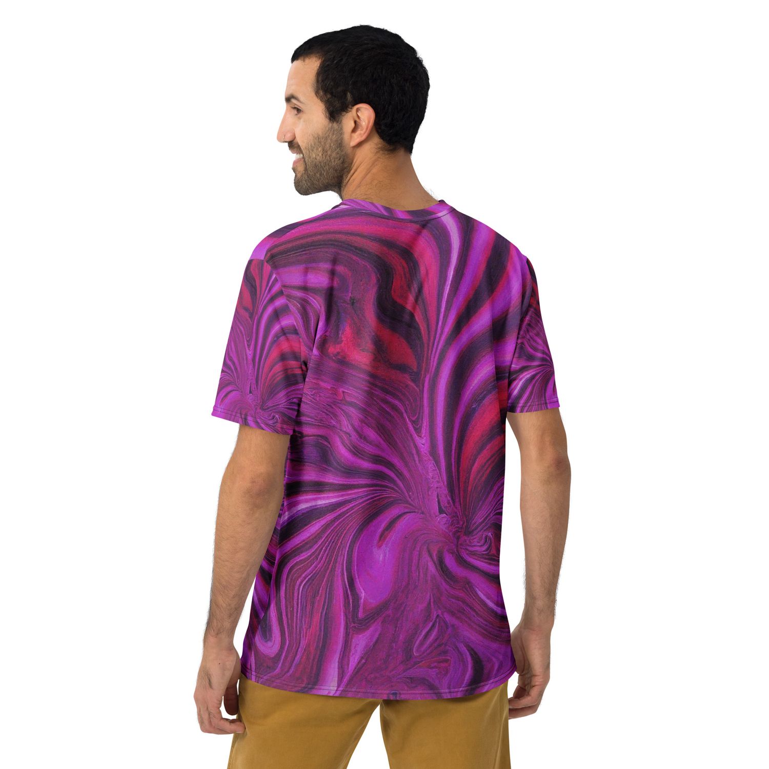 Purple Psychedelic Print Men&#39;s T-Shirt