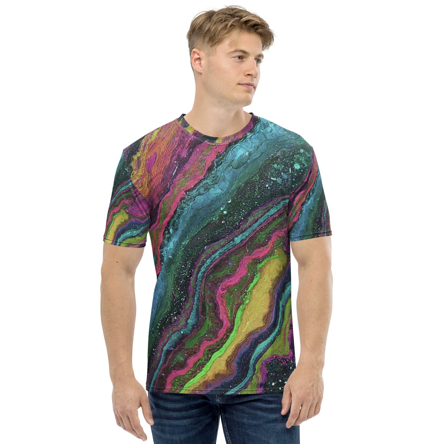 Illusion Psychedelic Print Men&#39;s T-Shirt