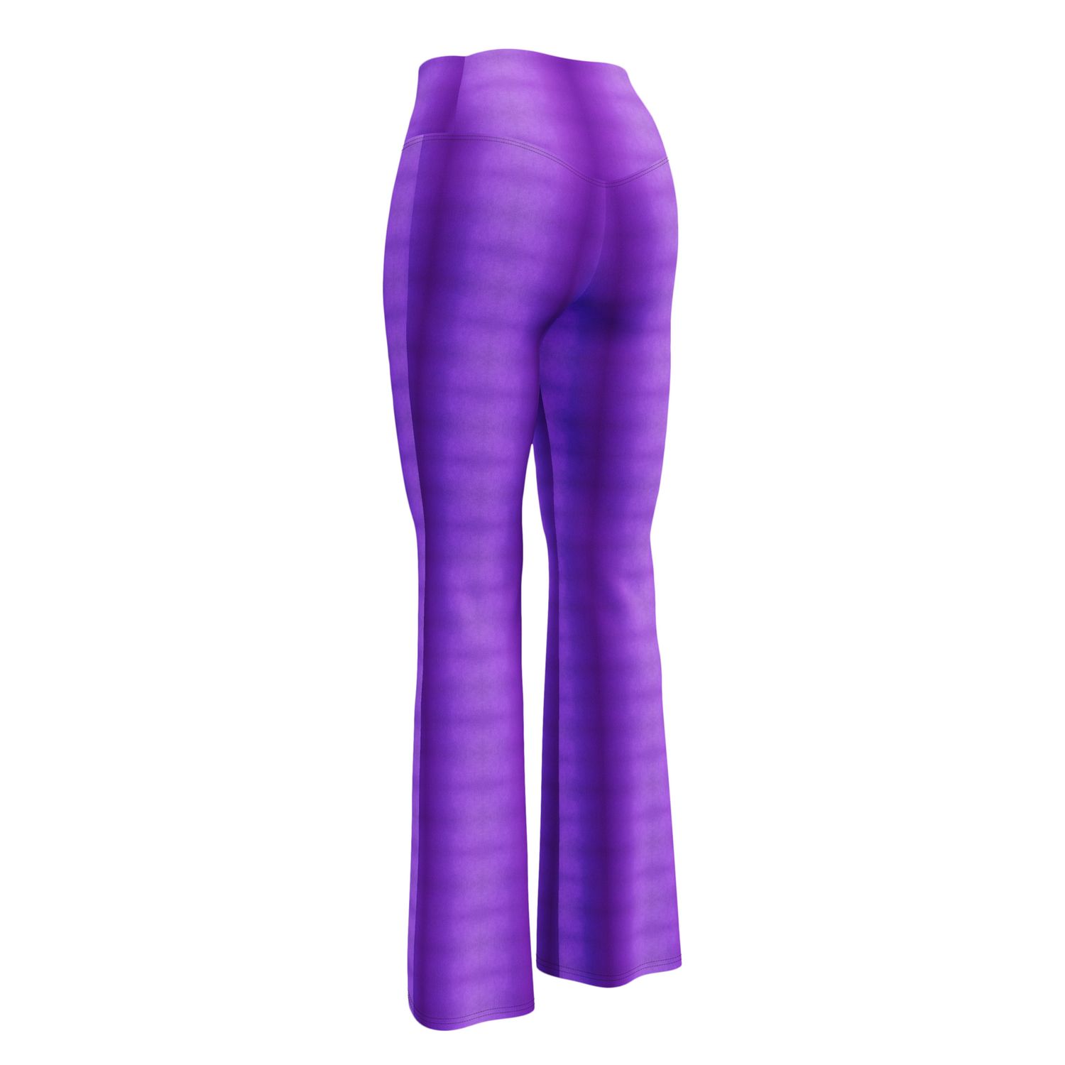 Striking Purple Hue High-Waist  Flare Leggings