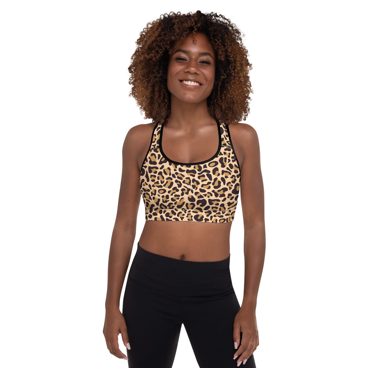 Leopard Padded Sports Bra