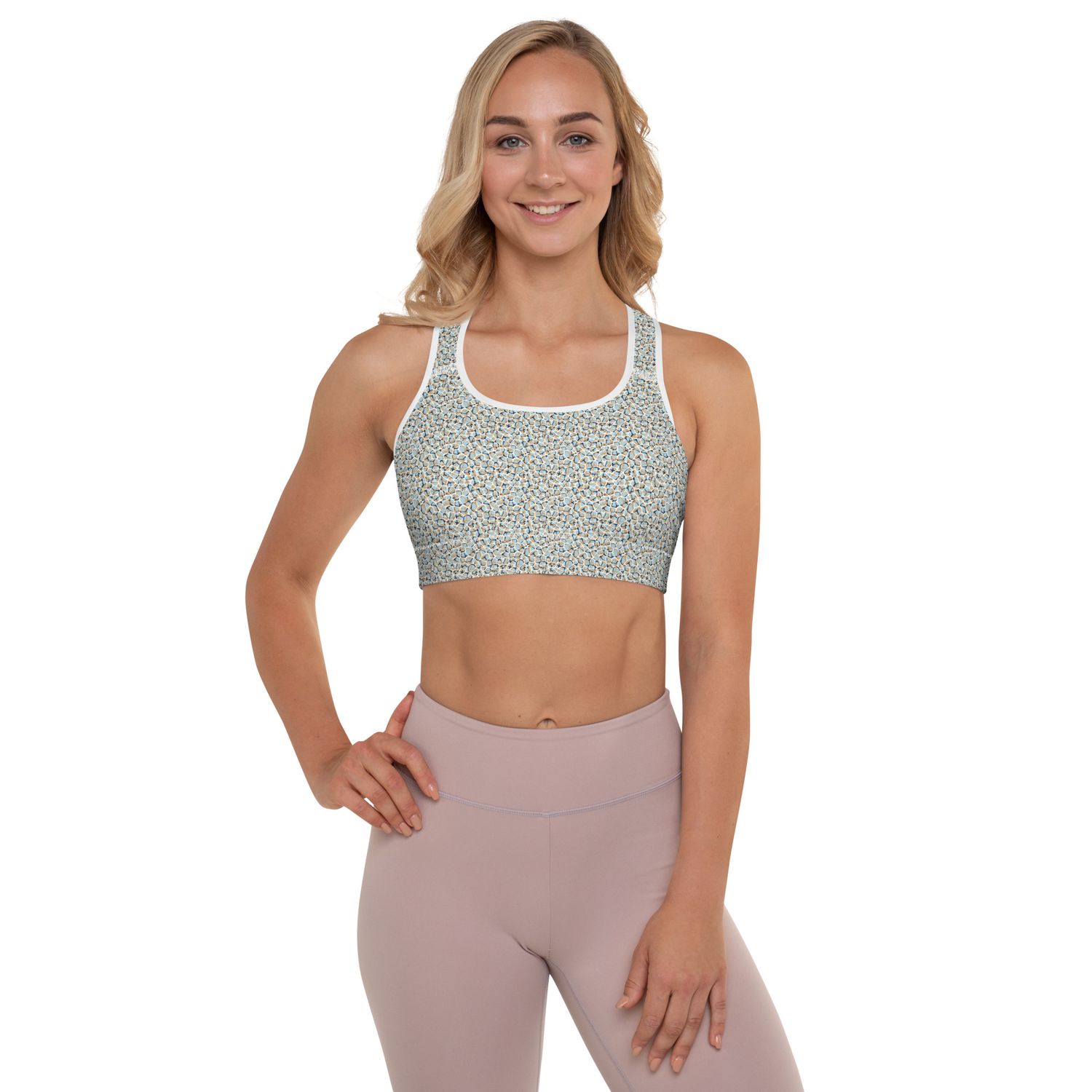 Geometric  Abstract Padded Sports Bra